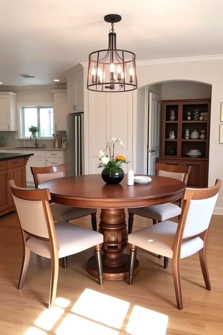 Circular Table for Family Meals - 24 Eat in Kitchen Ideas