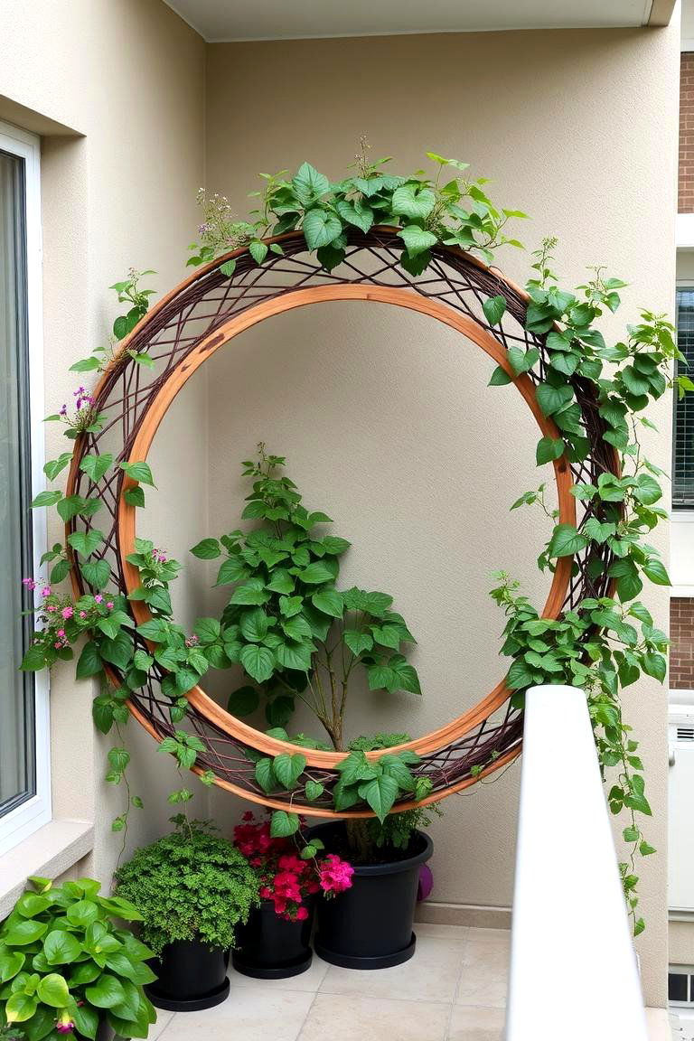 Circular Trellis for a Unique Look - 24 Balcony Trellis Ideas