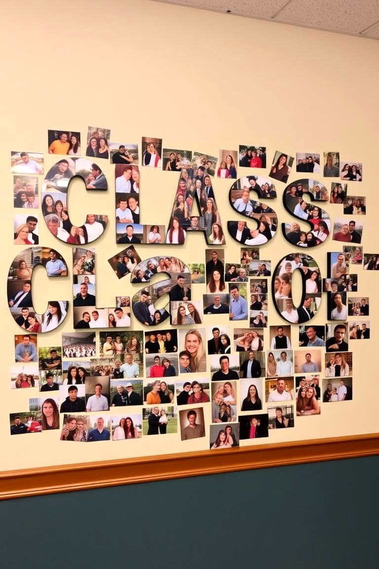 Class of Photo Wall - 24 Graduation Party Ideas