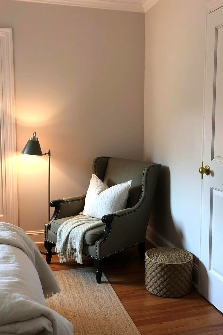 Classic Armchair with a Cozy Throw - 24 Bedroom Chair Ideas