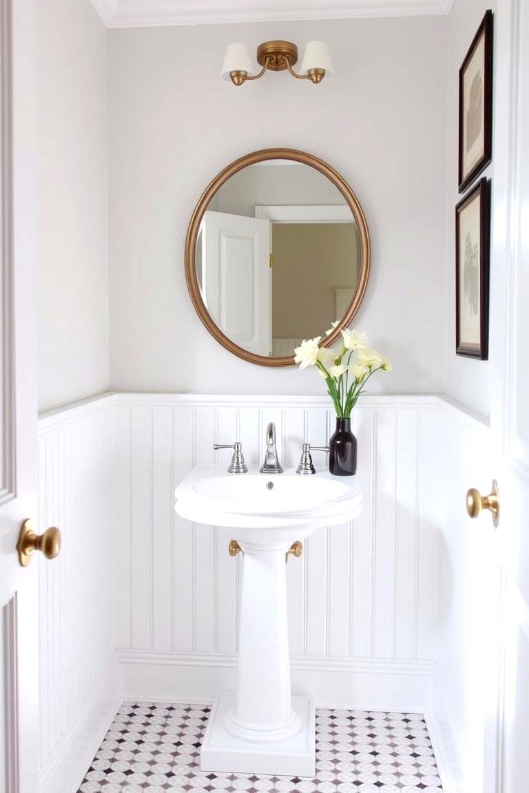 Classic Beadboard Wainscoting - 24 Powder Room Wainscoting Ideas