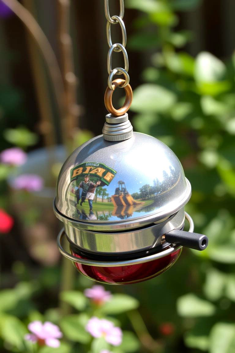 Classic Bicycle Bell Bird Feeder - 24 Old Bicycle Garden Ideas