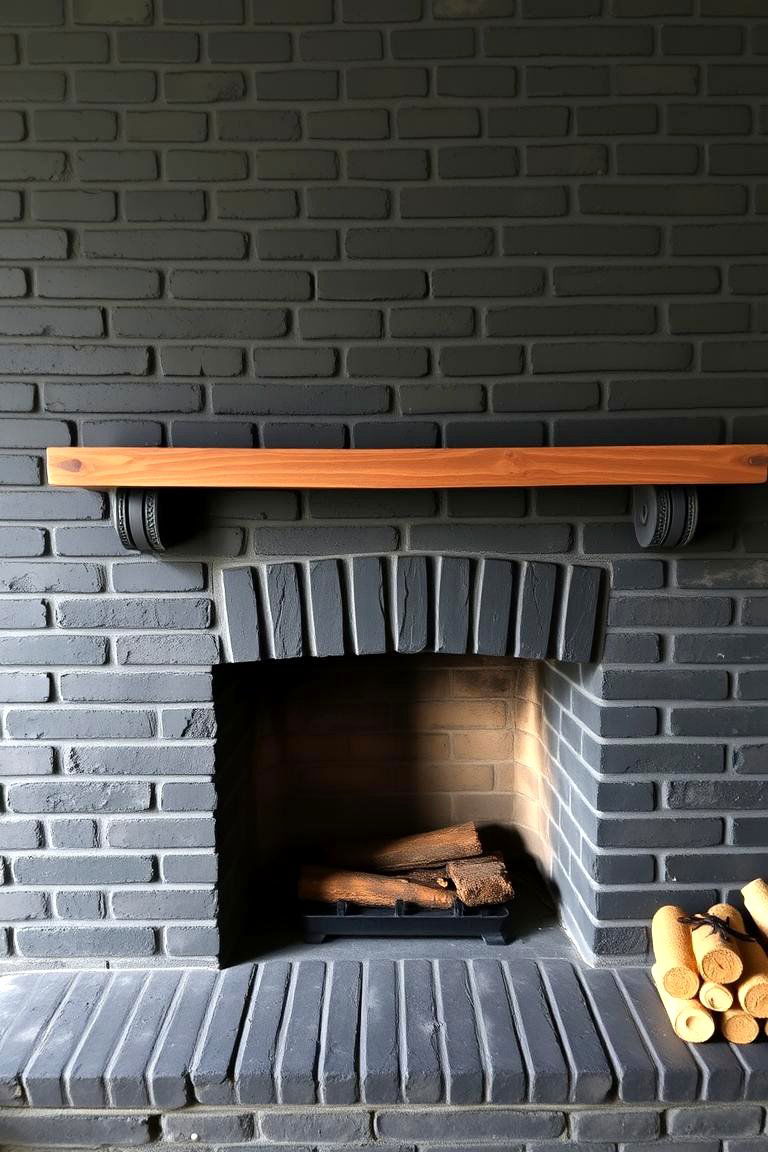 Classic Black Brick Fireplace - 24 Black Fireplace Ideas