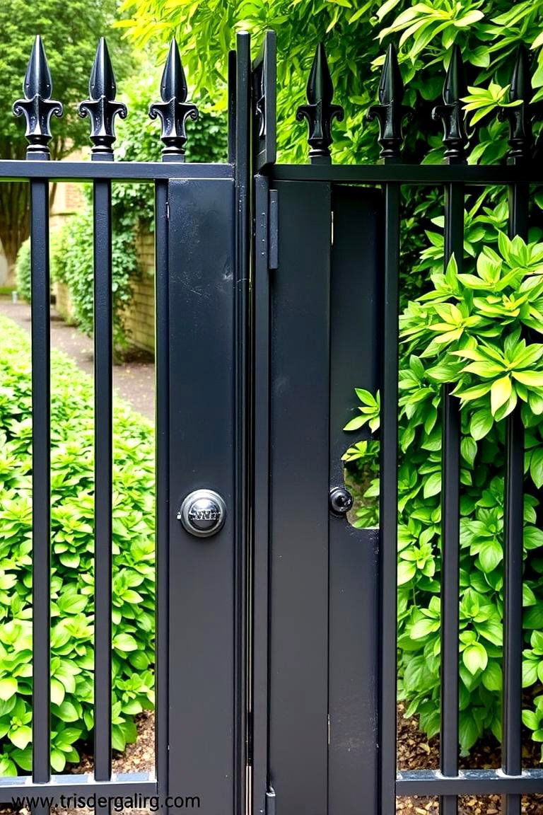 Classic Black Iron Gate - 24 Metal Garden Gate Ideas