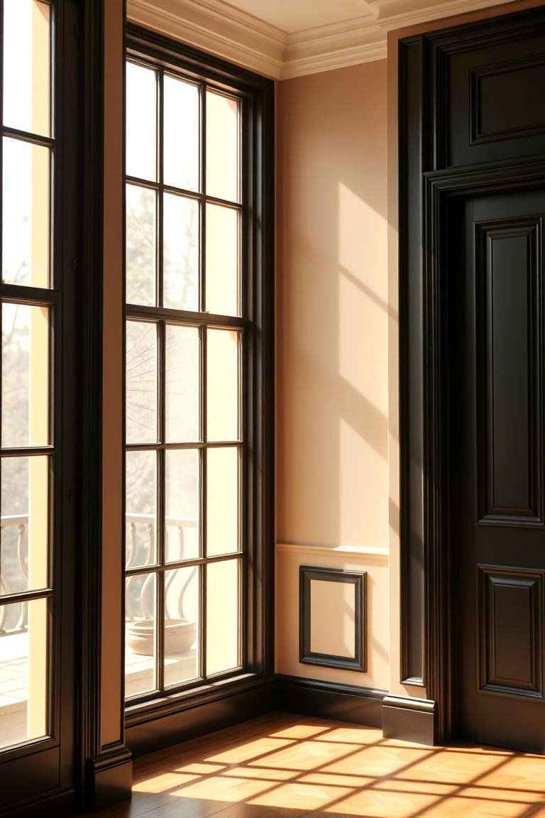 Classic Black Trim Details - 24 Black Trim Interiors
