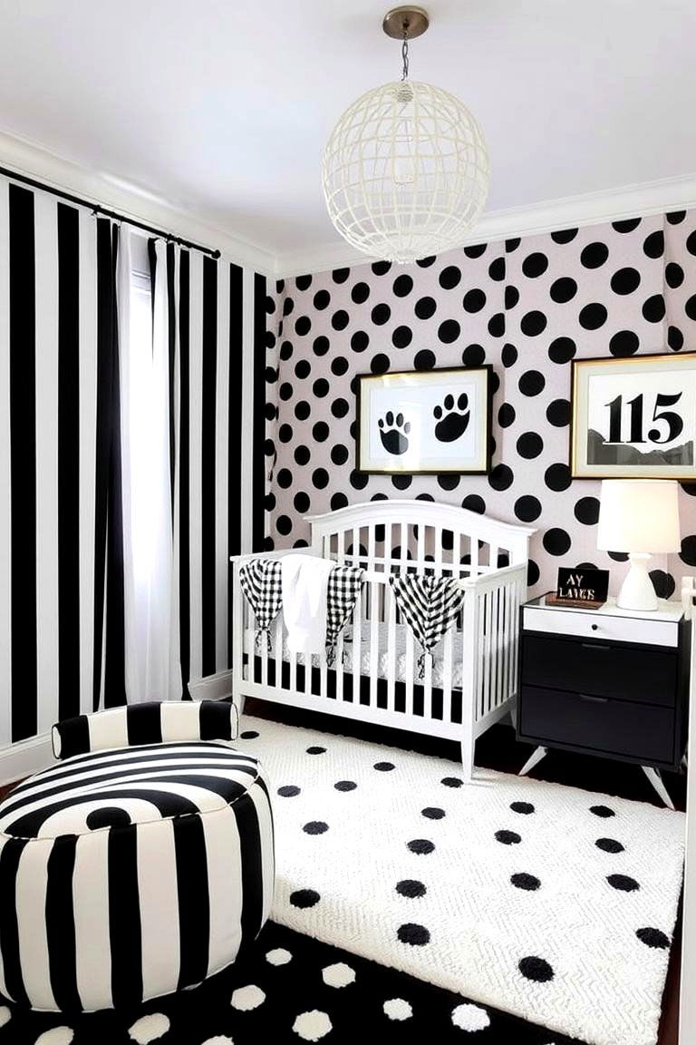 Classic Black and White - 24 Baby Girl Nursery Ideas