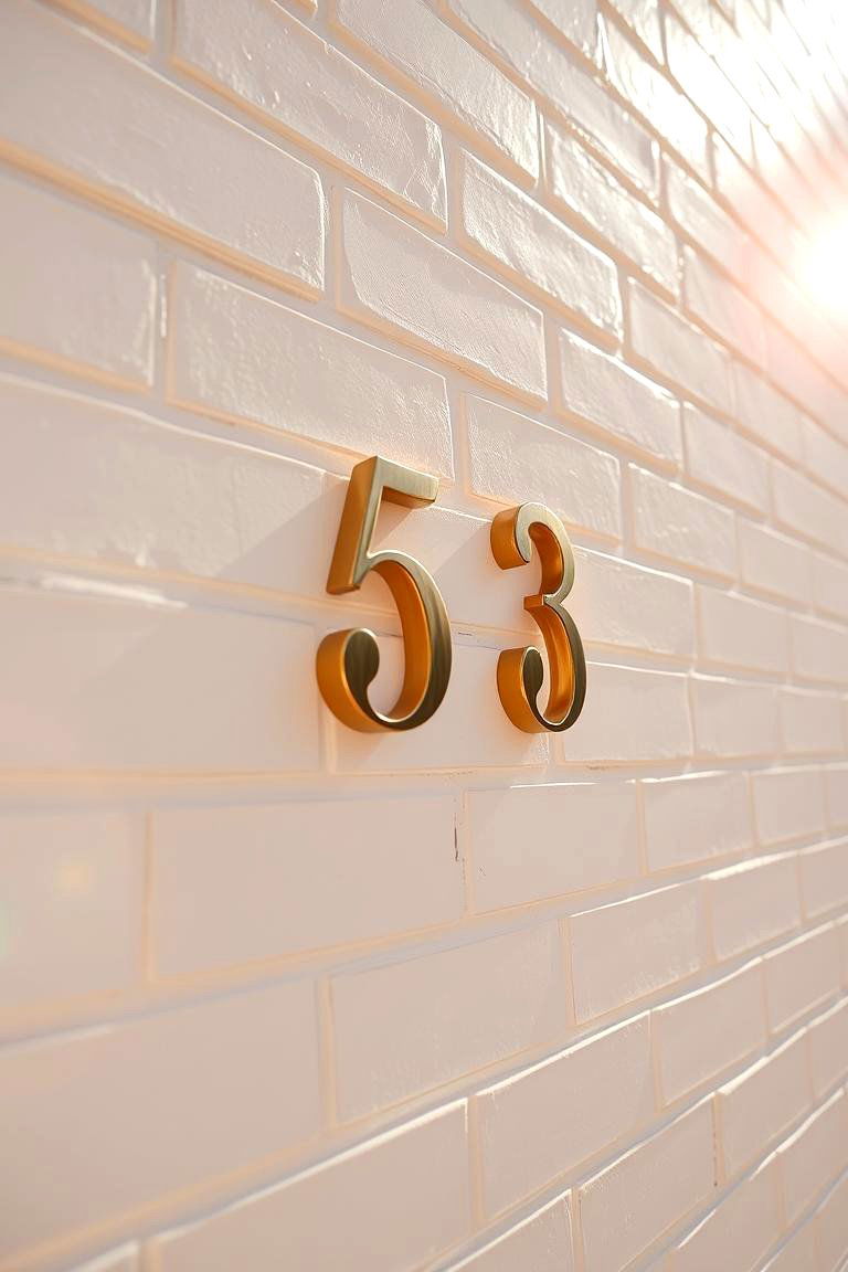 Classic Brass Numbers - 24 House Number Ideas