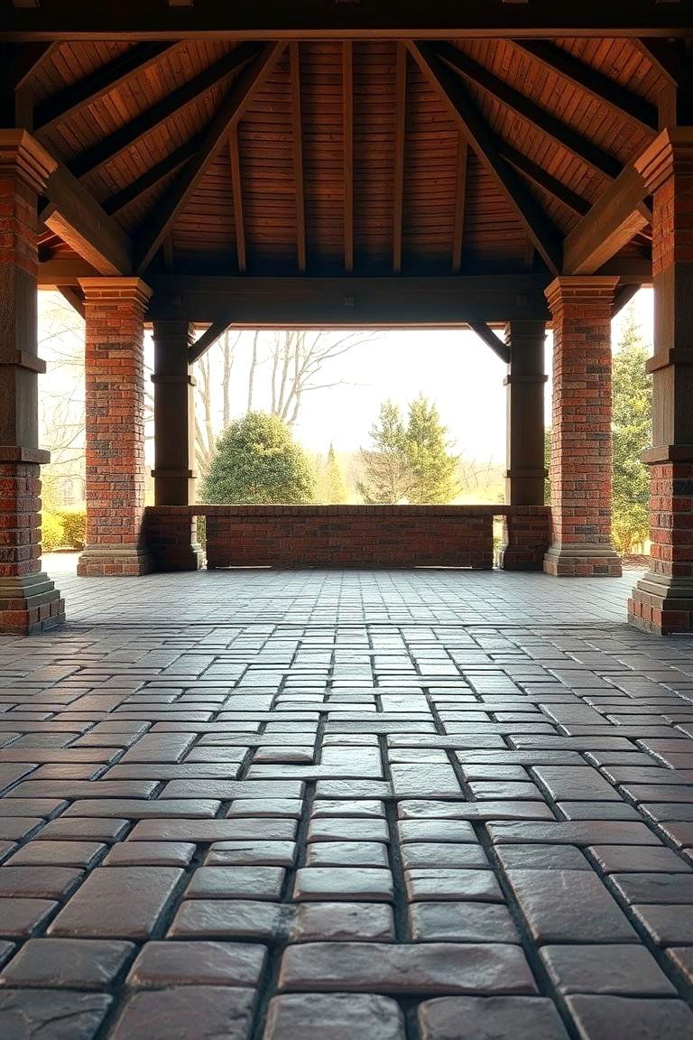 Classic Brick Allure - 24 Gazebo Floor Ideas