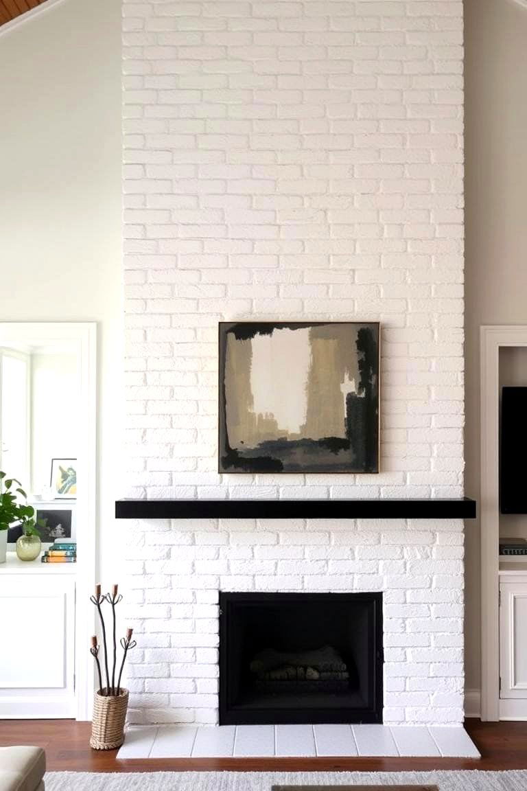 Classic Brick Fireplace with a Modern Twist - 24 Living Room Fireplace Ideas