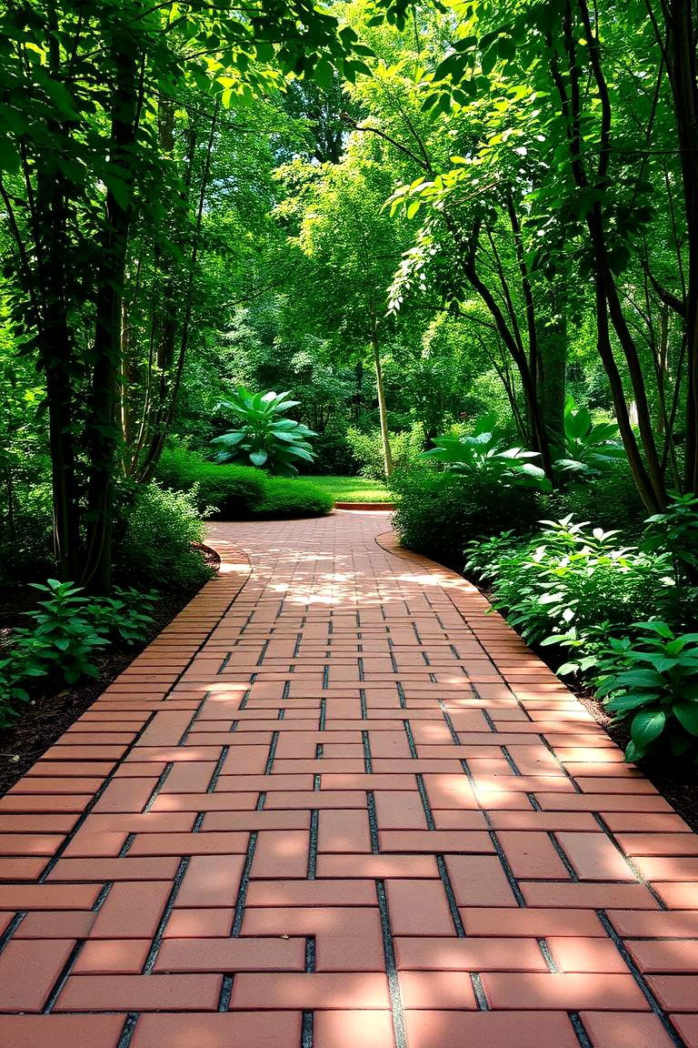 Classic Brick Herringbone Walkway - 24 Paver Walkway Ideas