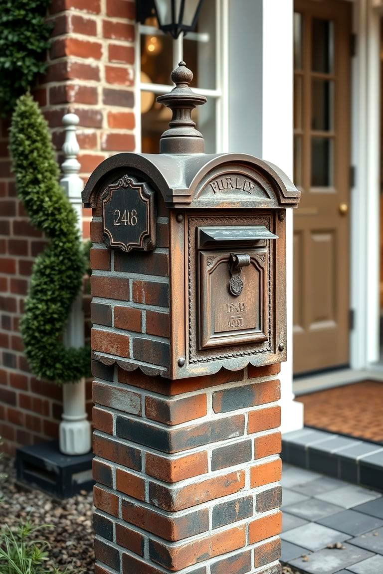 Classic Brick Mailbox Charm - 24 Brick Mailbox Ideas