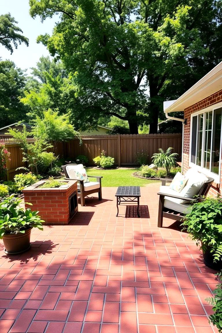 Classic Brick Patio - 24 Brick Landscaping Ideas