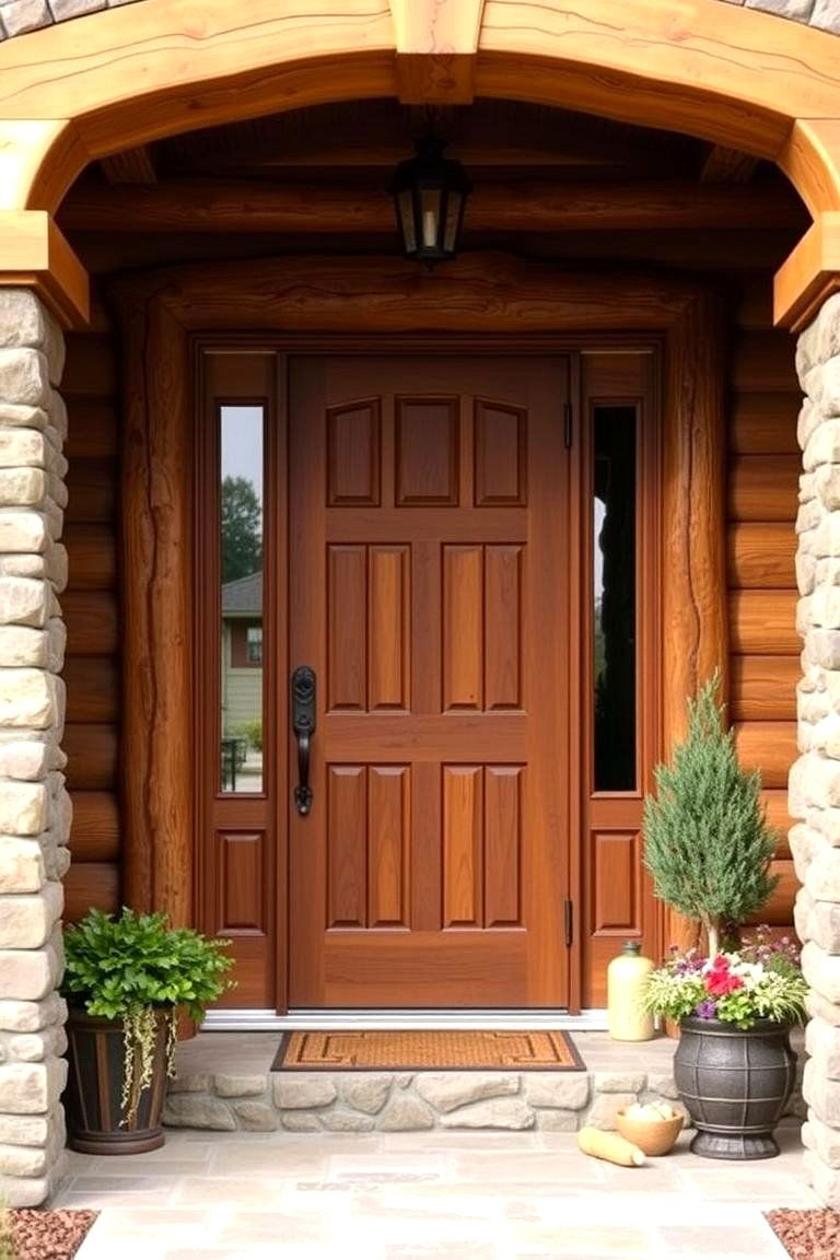 Classic Brown for Rustic Warmth - 24 Front Door Color Ideas