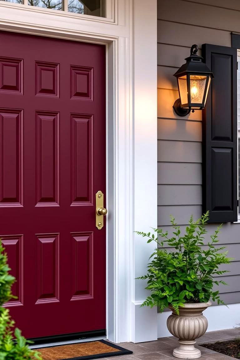 Classic Burgundy Statement - 24 Burgundy Front Door Ideas