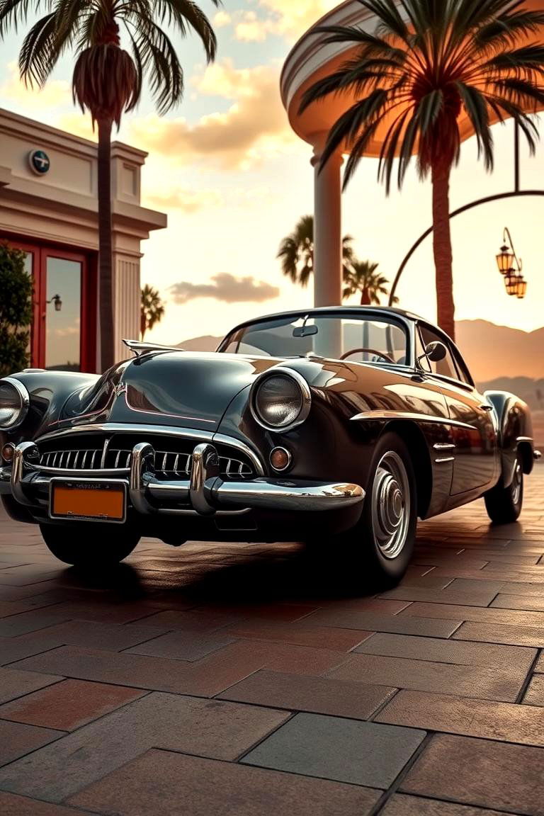 Classic Car Arrival - 24 Vintage Wedding Ideas