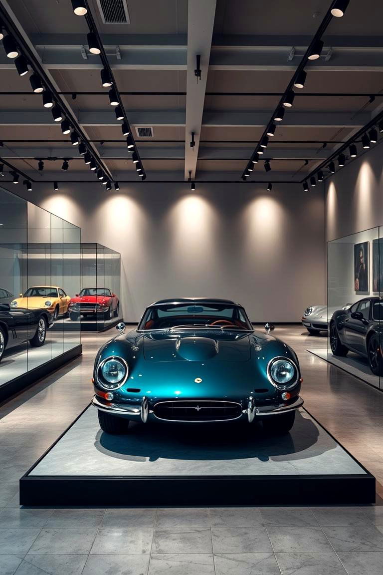 Classic Car Viewing Room - 24 Luxury Man Cave Ideas