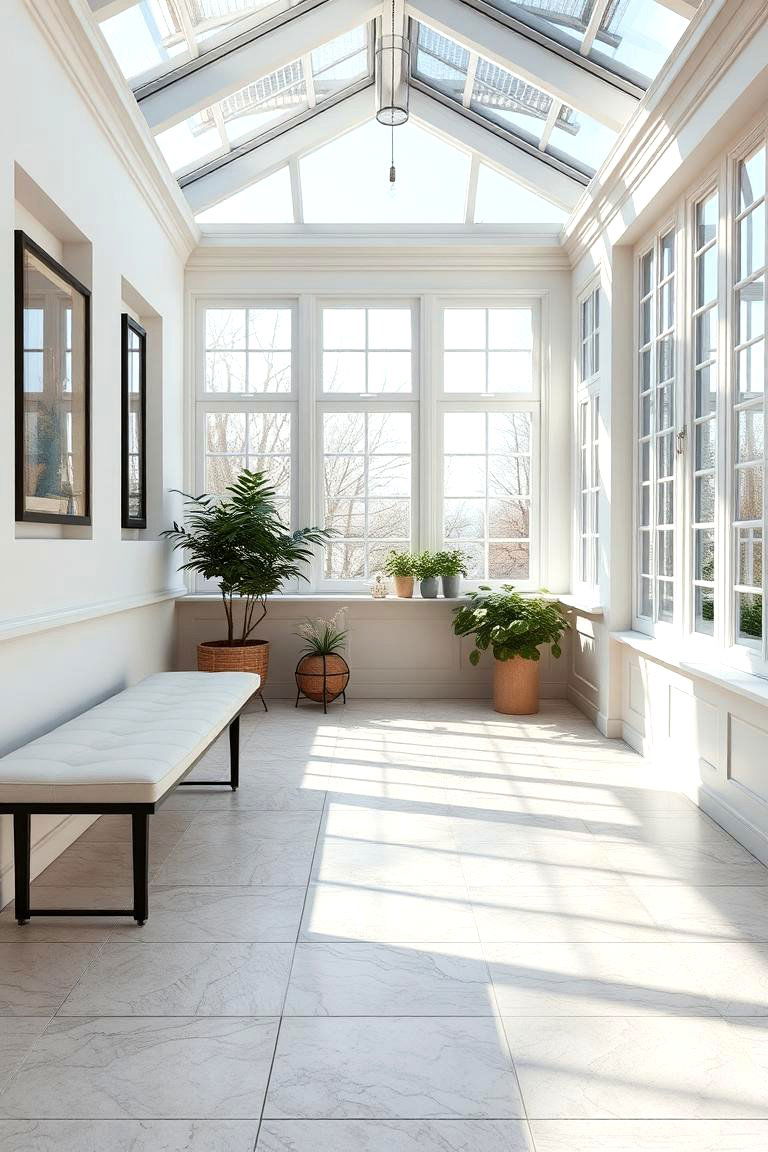 Classic Ceramic Elegance - 24 Sunroom Tile Floor Ideas
