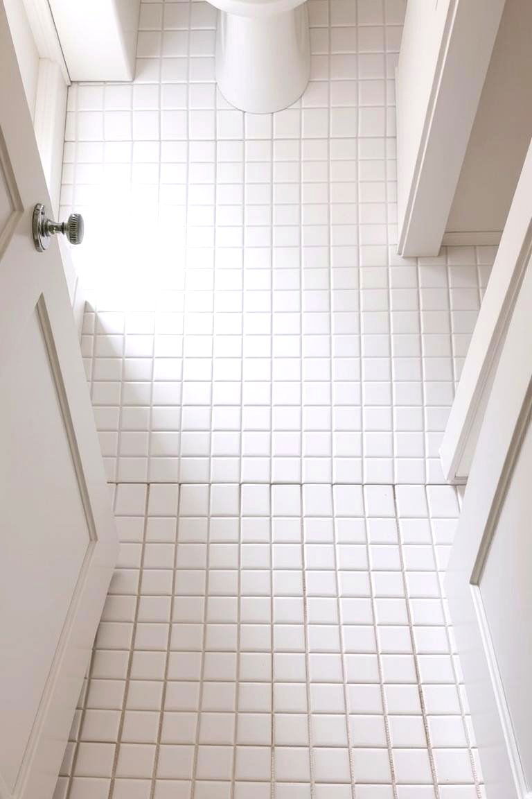 Classic Ceramic Simplicity - 24 Powder Room Floor Tile Ideas