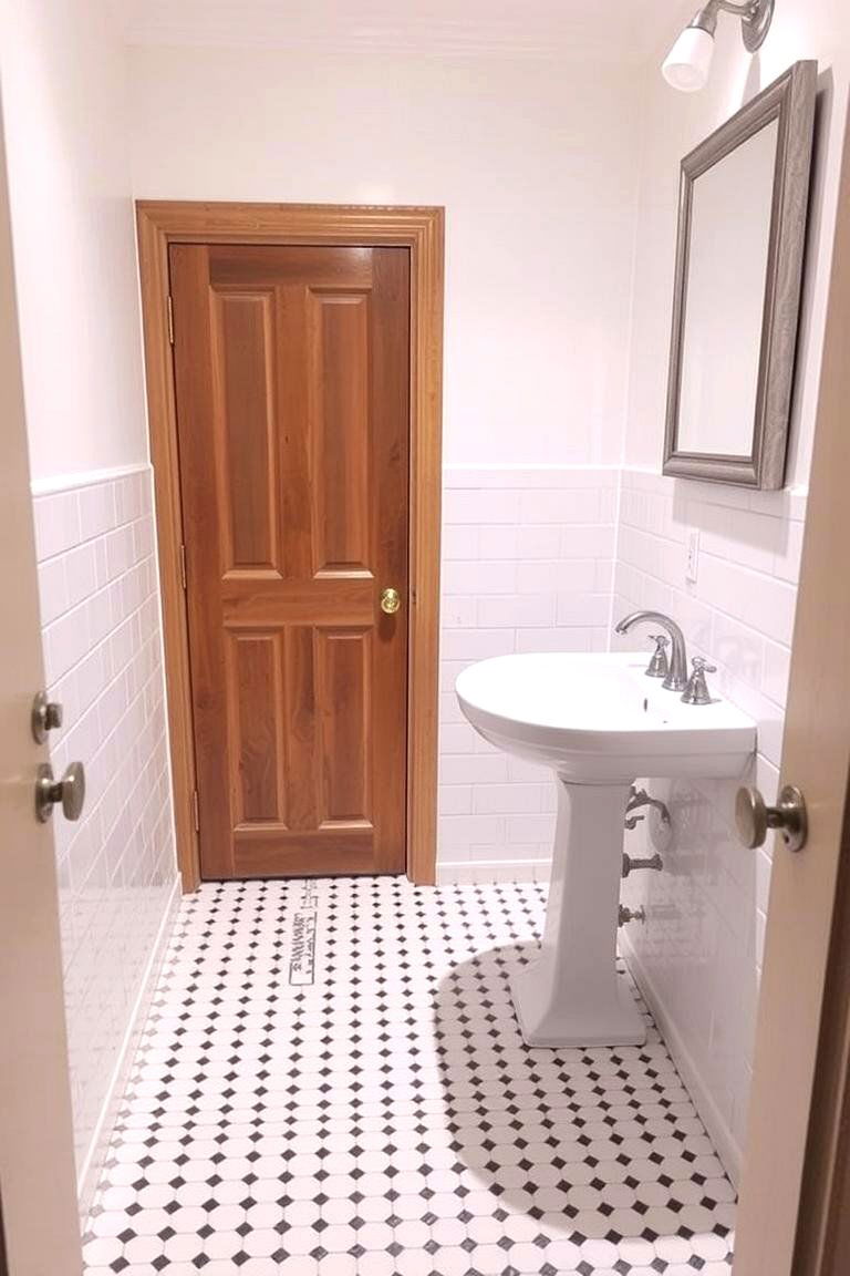 Classic Ceramic Tile - 24 Small Bathroom Flooring Ideas