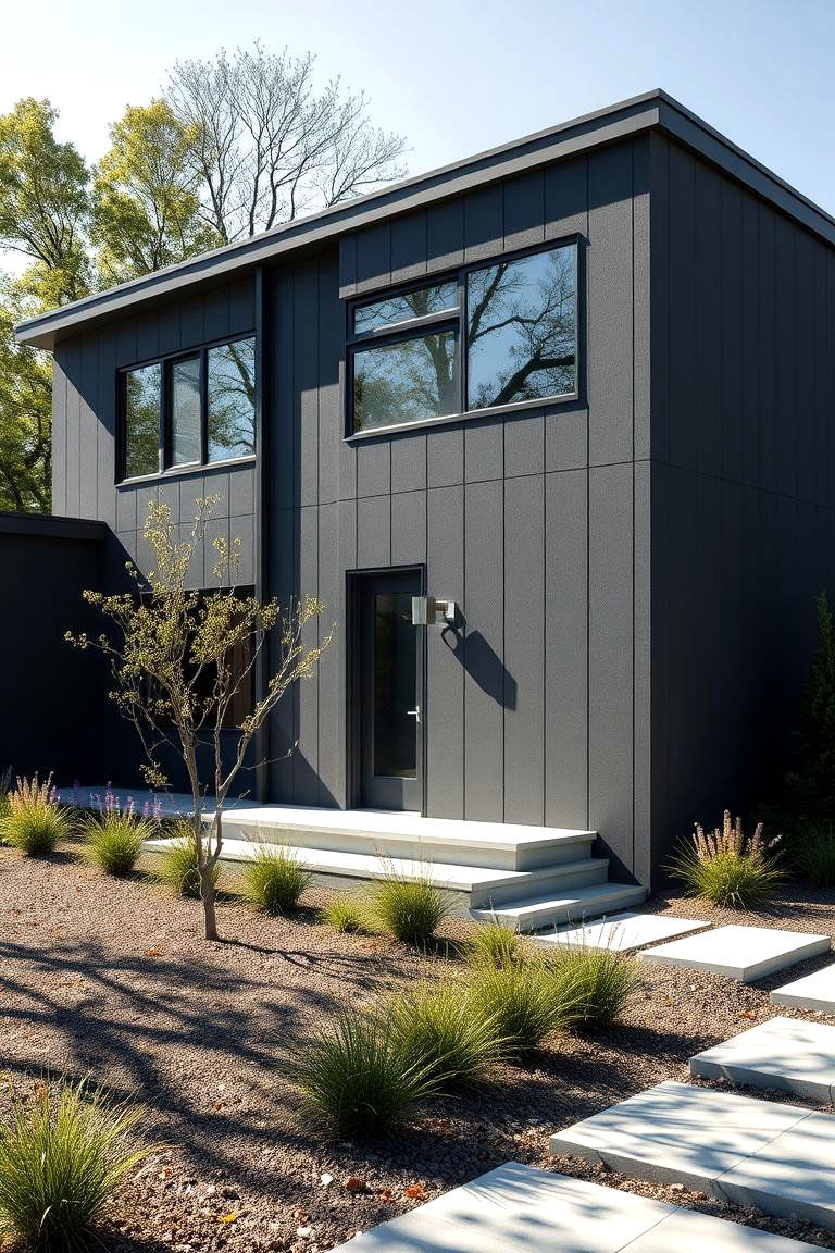 Classic Charcoal Gray - 24 Exterior Door Trim Ideas