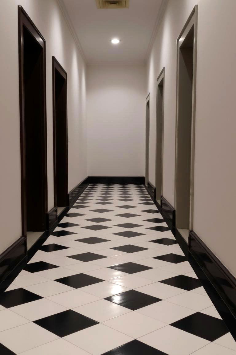 Classic Checkerboard Flooring - 24 Black and White Hallway Ideas