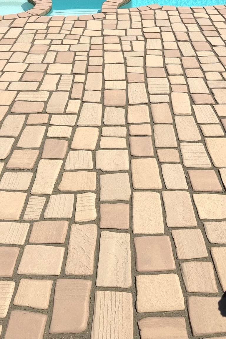 Classic Cobblestone Effects - 24 Stamped Concrete Pool Deck Ideas