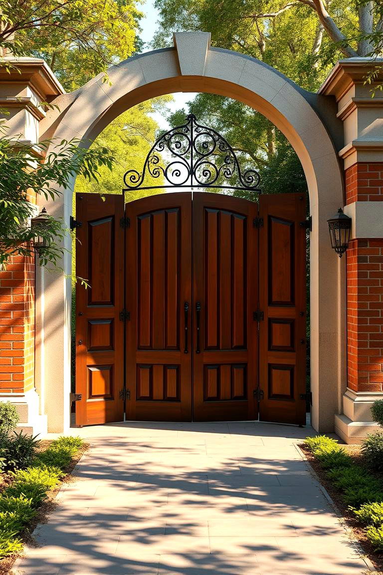 Classic Colonial Style Gate - 24 Deck Gate Ideas