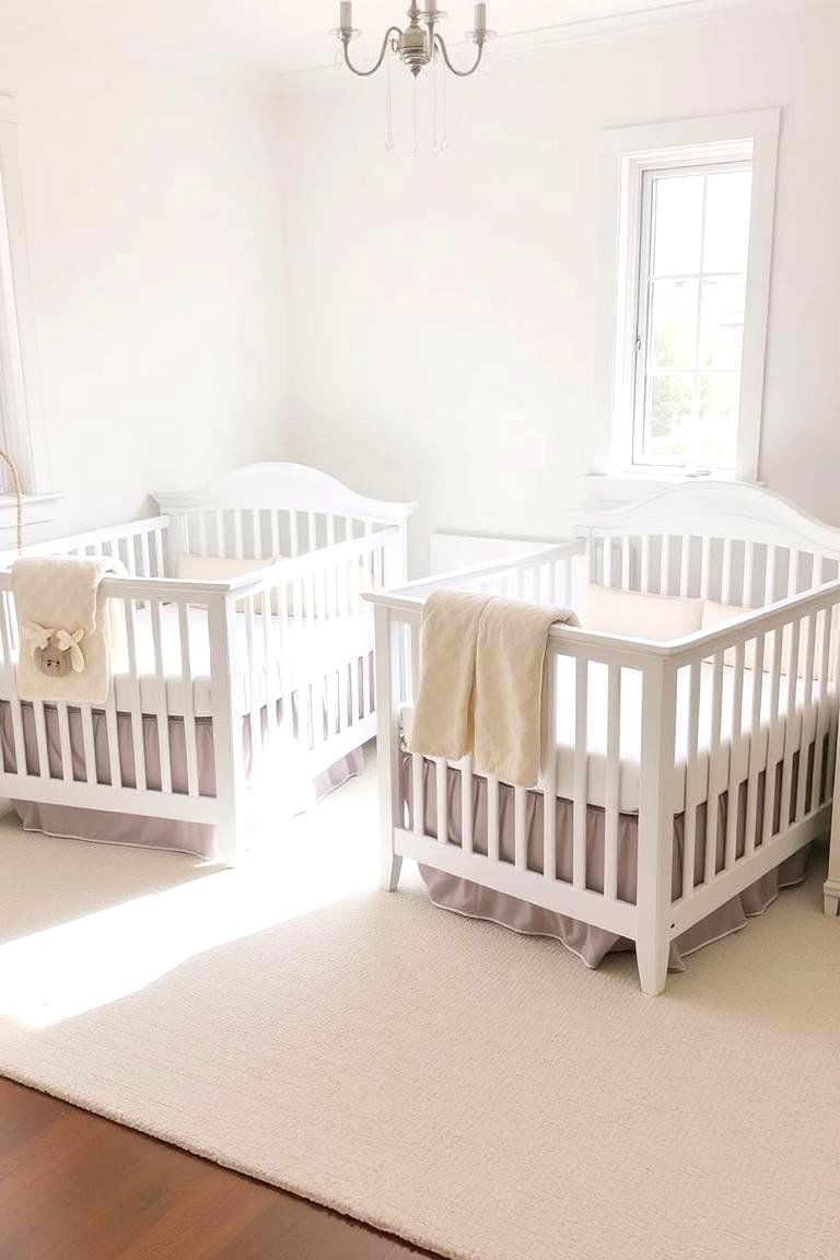 Classic Comfort Matching Cribs - 24 Twin Nursery Ideas