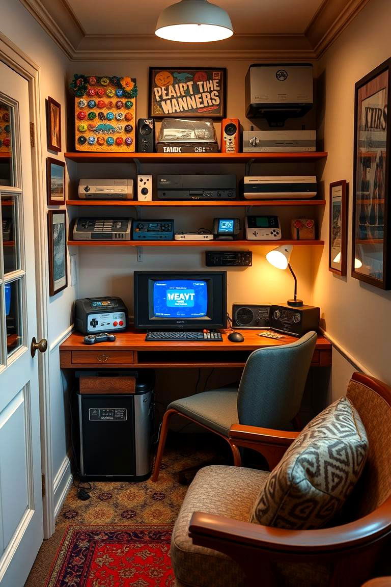 Classic Console Corner - 24 Video Game Room Ideas