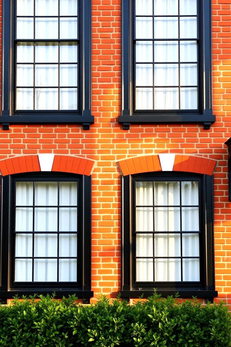 Classic Curb Appeal - 24 Red Brick House with Black Trim Design Ideas