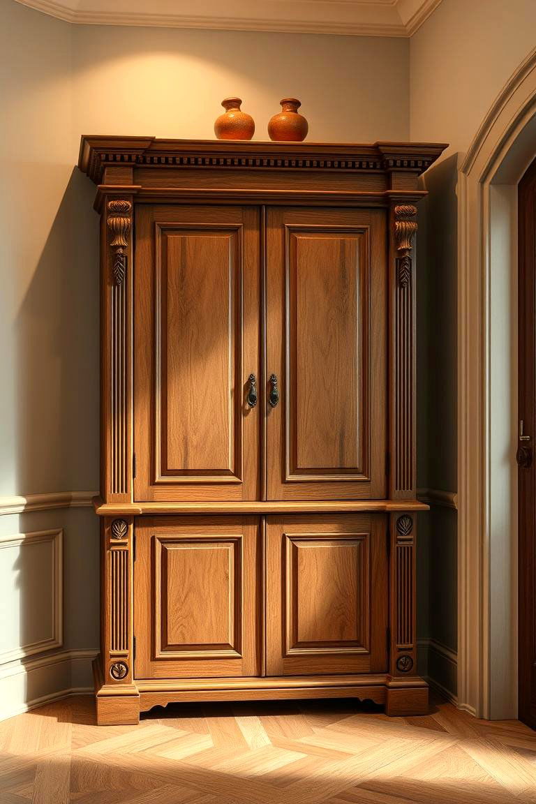 Classic Custom Wooden Cabinet - 24 Corner Cabinet Ideas