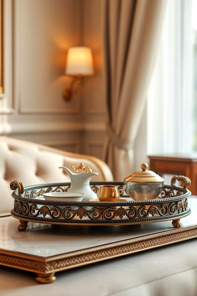 Classic Detailing Tray - 24 Tray Decor Ideas