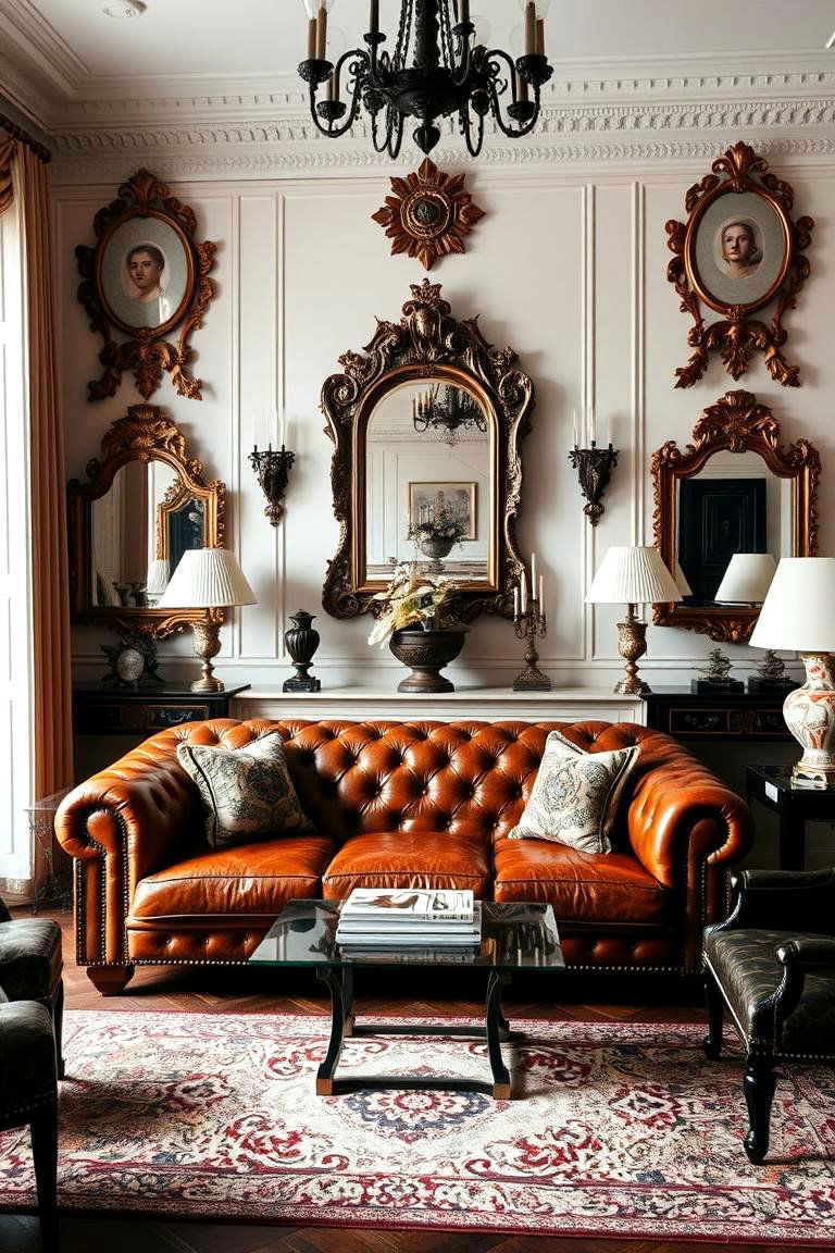 Classic Elegance - 24 Brown Leather Couch Living Room Ideas