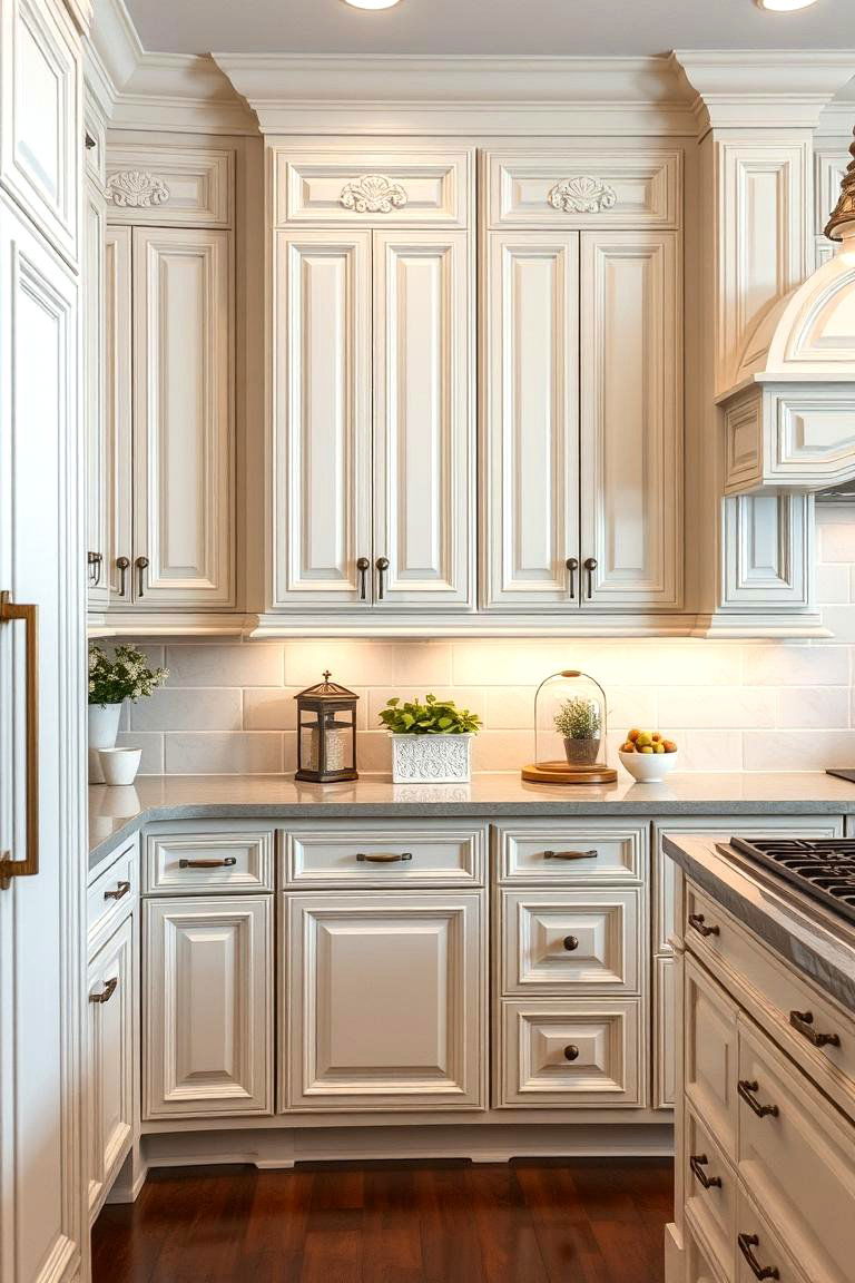 Classic Elegance Off white Kitchen Cabinets - 24 Off-white Kitchen Cabinets