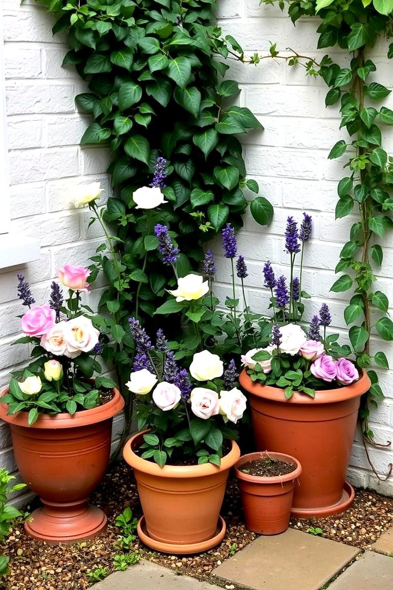 Classic English Garden - 24 Corner Garden Ideas With Pots