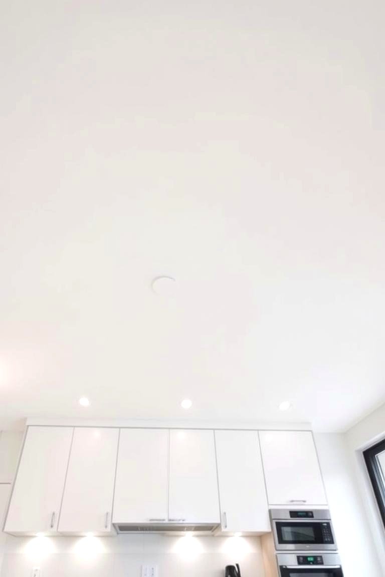 Classic Flat Painted Ceiling - 24 Kitchen Ceiling Ideas