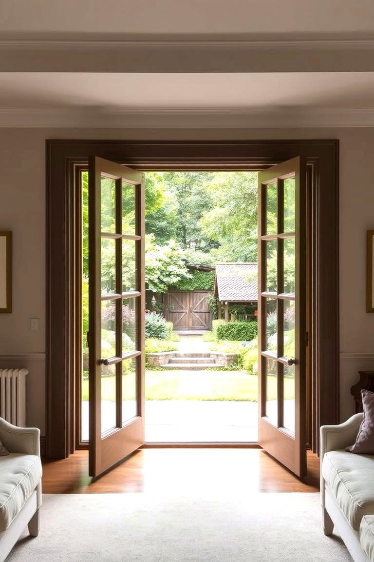 Classic French Doors for Charm - 24 Morning Room Ideas