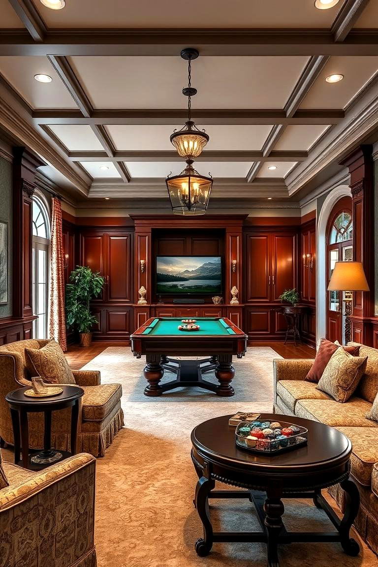 Classic Game Room Elegance - 24 Game Room Paint Ideas