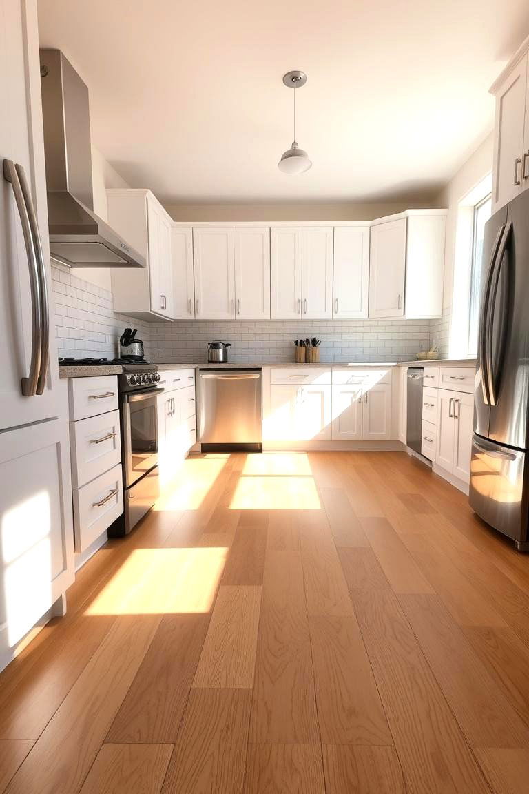 Classic Hardwood Flooring - 24 Kitchen Flooring Ideas