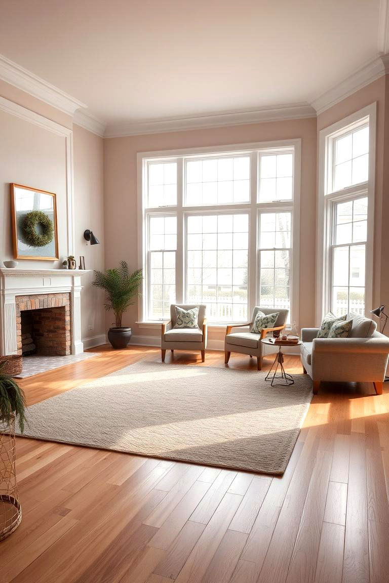 Classic Hardwood Flooring - 24 Living Room Flooring Ideas