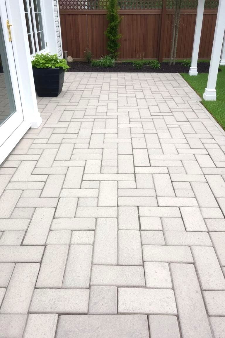 Classic Herringbone Pattern - 24 Paver Patio Ideas