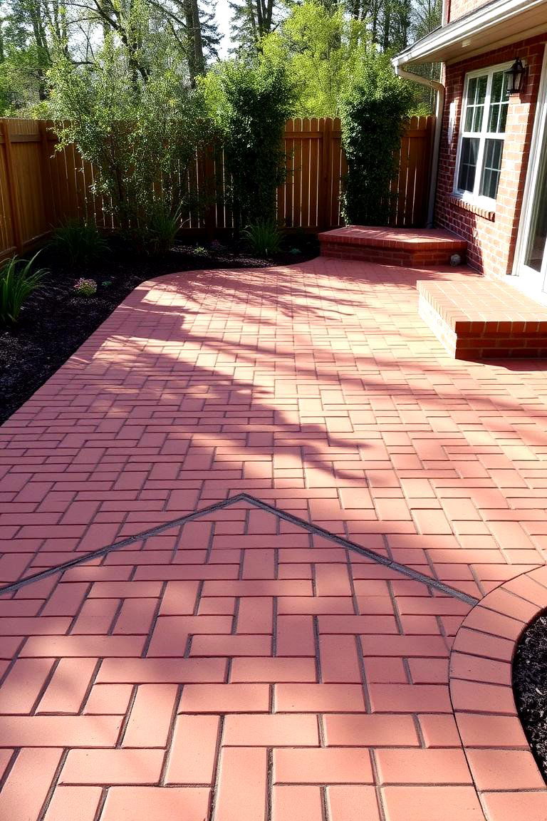 Classic Herringbone Pattern - 24 herringbone brick patio designs