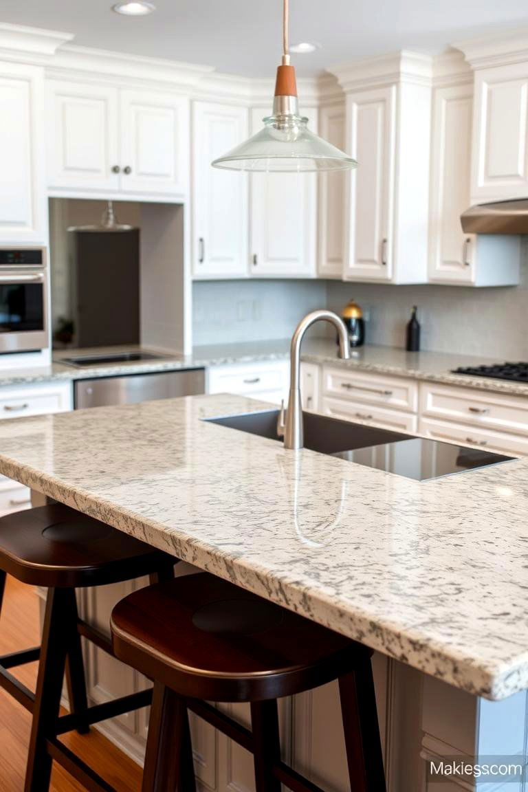 Classic Island with Bar Stools - 24 Kitchen Island Ideas With Seating