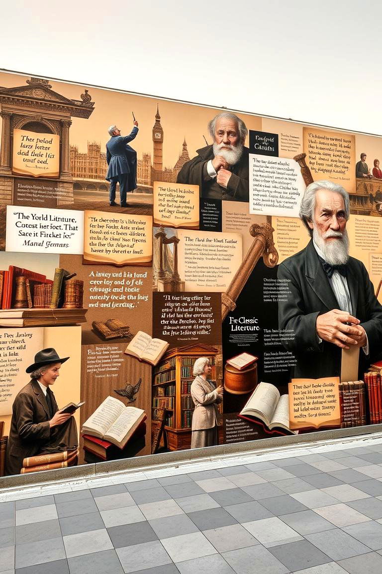 Classic Literature Murals - 24 Library Murals