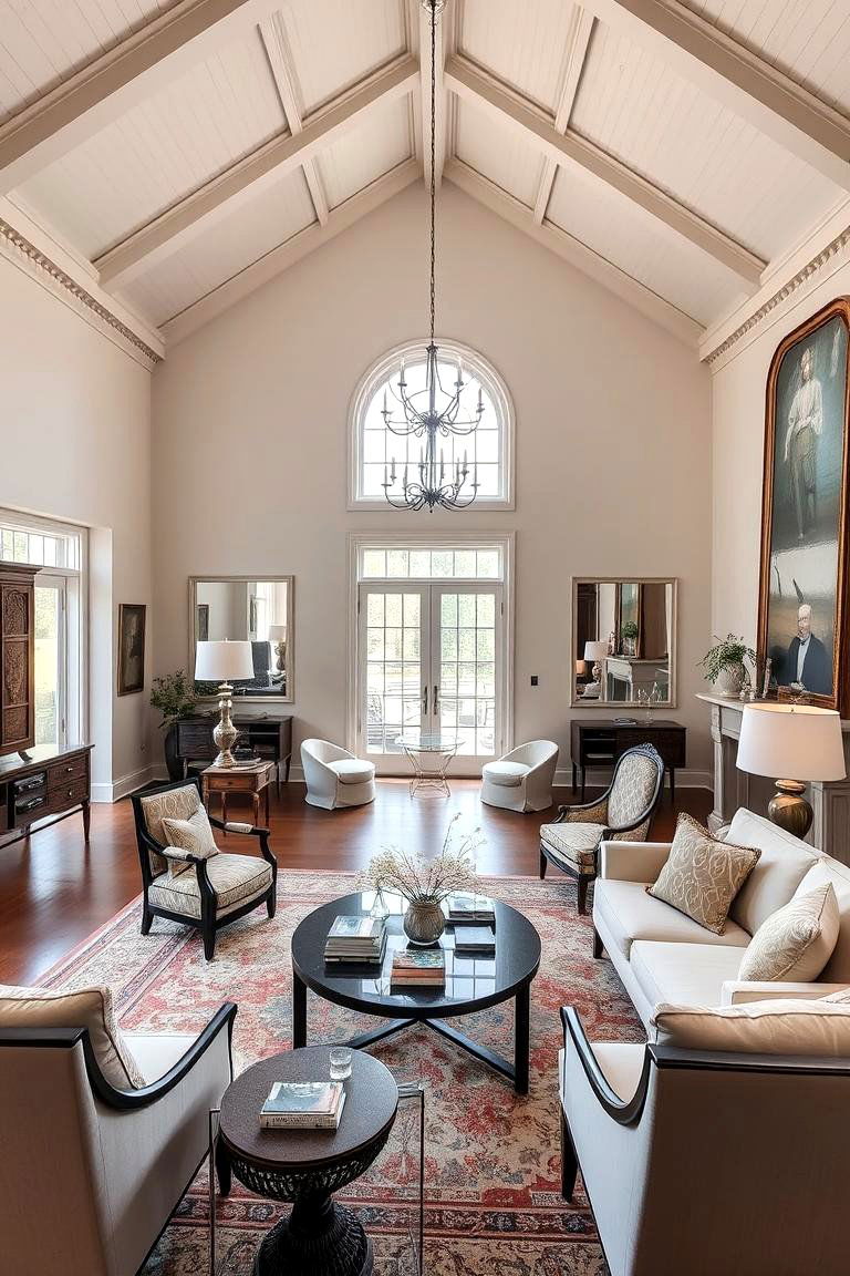 Classic Meets Modern with Timeless Elements - 24 Open Concept Vaulted Ceiling Living Room Ideas