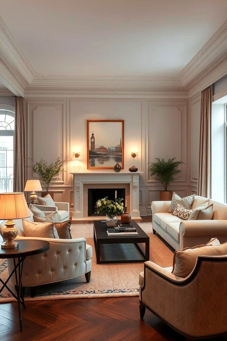Classic Neutral Palette Living Room - 24 Pottery Barn Living Room Ideas