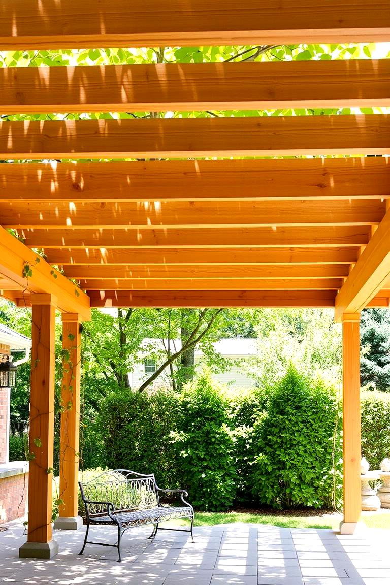 Classic Open Pergola - 24 patio ceiling ideas
