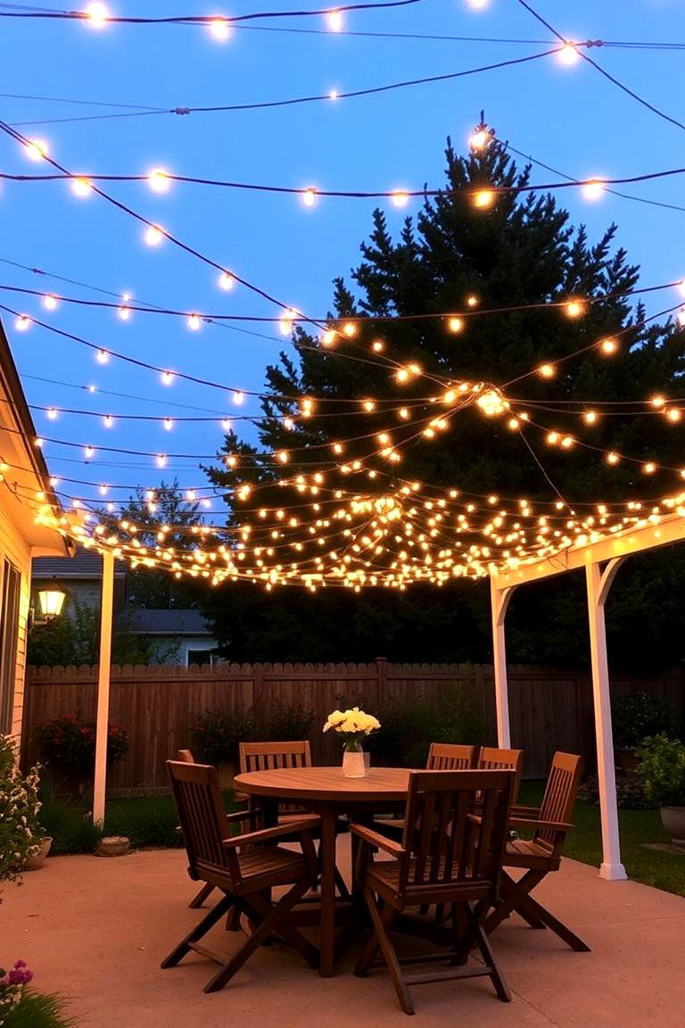 Classic Overhead Canopy - 24 Patio String Light Ideas
