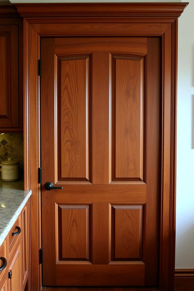 Classic Paneled Wooden Door - 24 Kitchen Door Design Ideas
