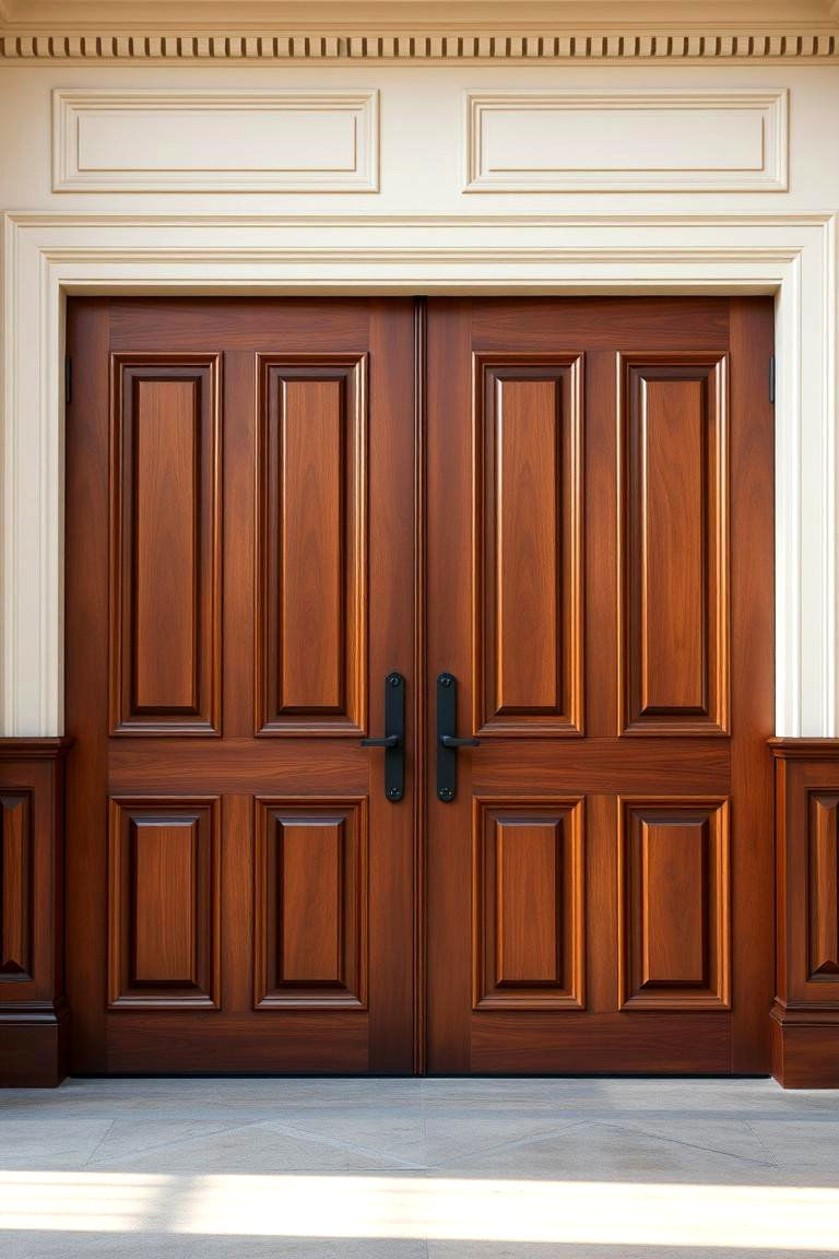 Classic Panelled Double Doors - 24 Double Front Door Ideas